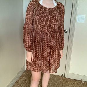 Burgundy flower dress